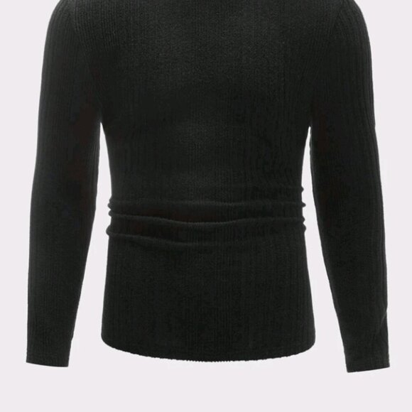 MEN High Neck Ribbed Knit Top - Picture 2 of 6
